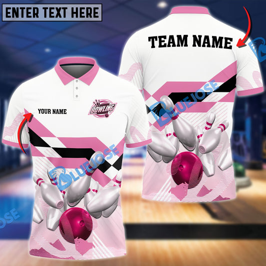Frenzidea Bowling And Pins Winning Strike Customized Name 3D Shirt (4 Colors)