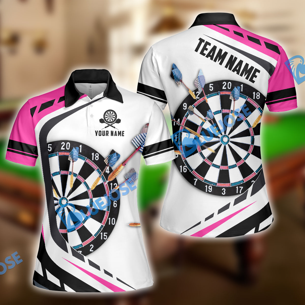 Frenzidea Dart Board Personalized Name, Team Name 3D Shirt (4 Colors)