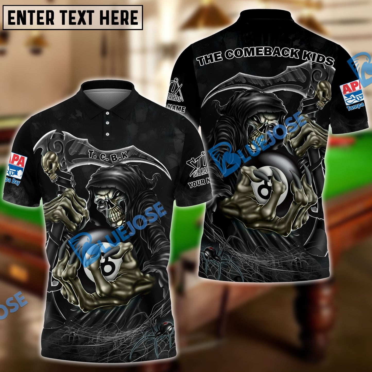 Frenzidea Billiards T.C.B.K Personalized Shirt