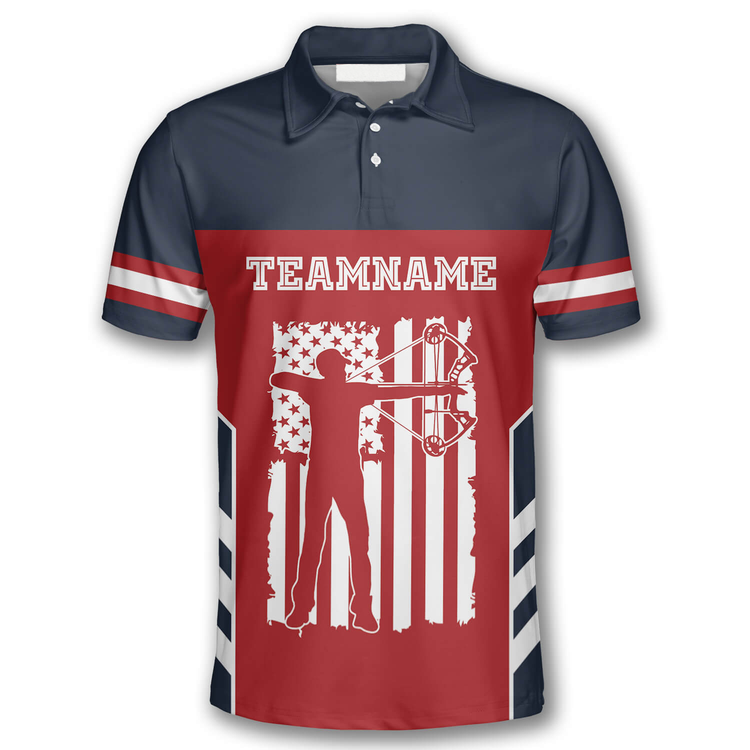 Frenzidea Skull Flag Red Navy Personalized Name 3D Shirt