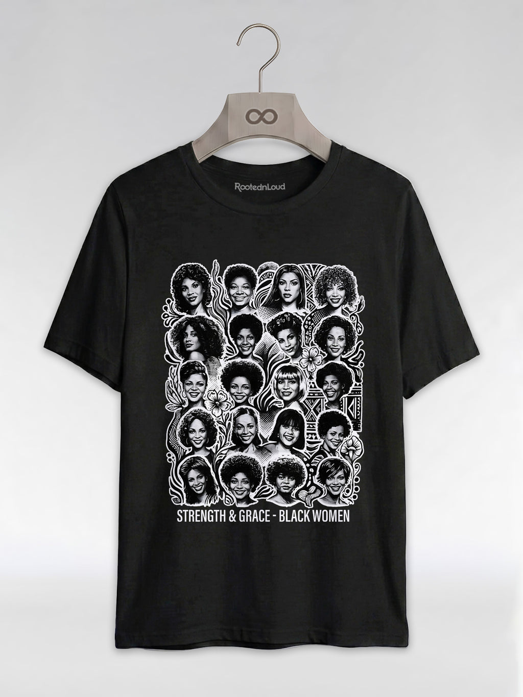 Strength & Grace: Icons of Black Women Empowerment Graphic T-Shirt - RootednLoud
