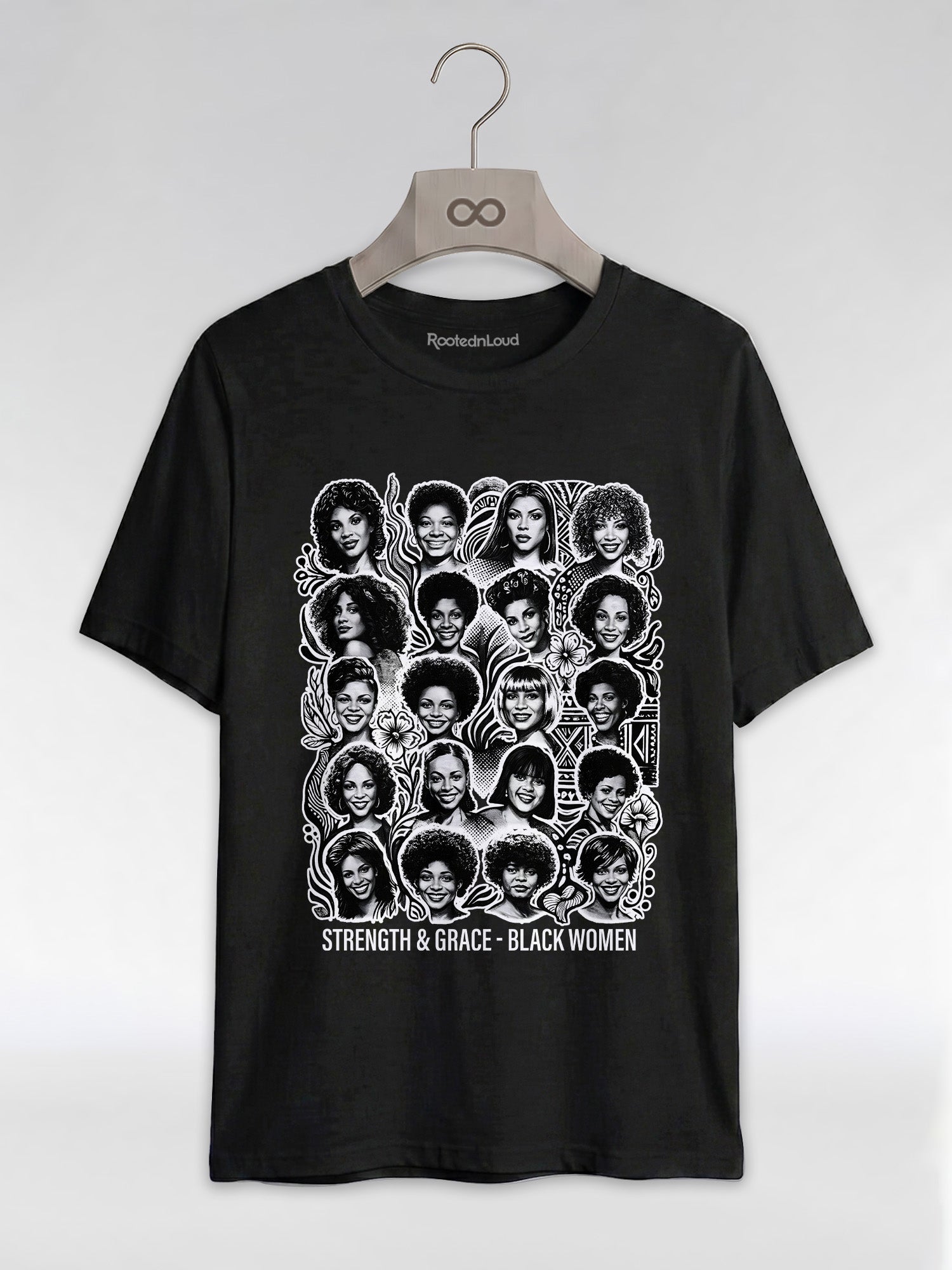 Strength & Grace: Icons of Black Women Empowerment Graphic T-Shirt - RootednLoud