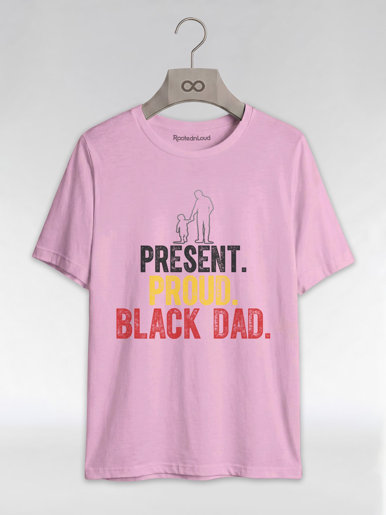 Present Proud Black Dad: The Active Father Graphic T-Shirt - RootednLoud