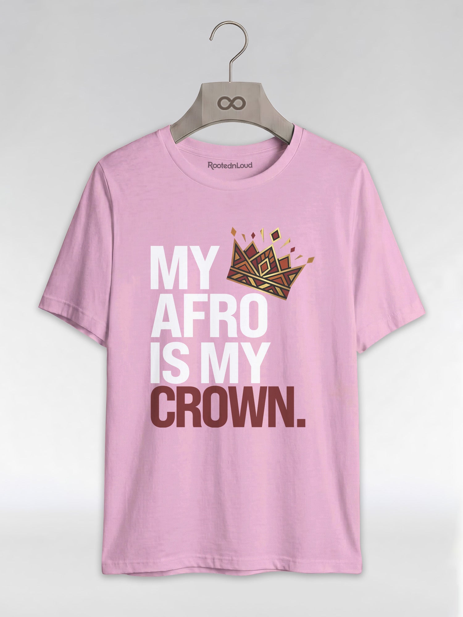My Afro Is My Crown: Tribal Crown Black Queen Graphic T-Shirt - RootednLoud