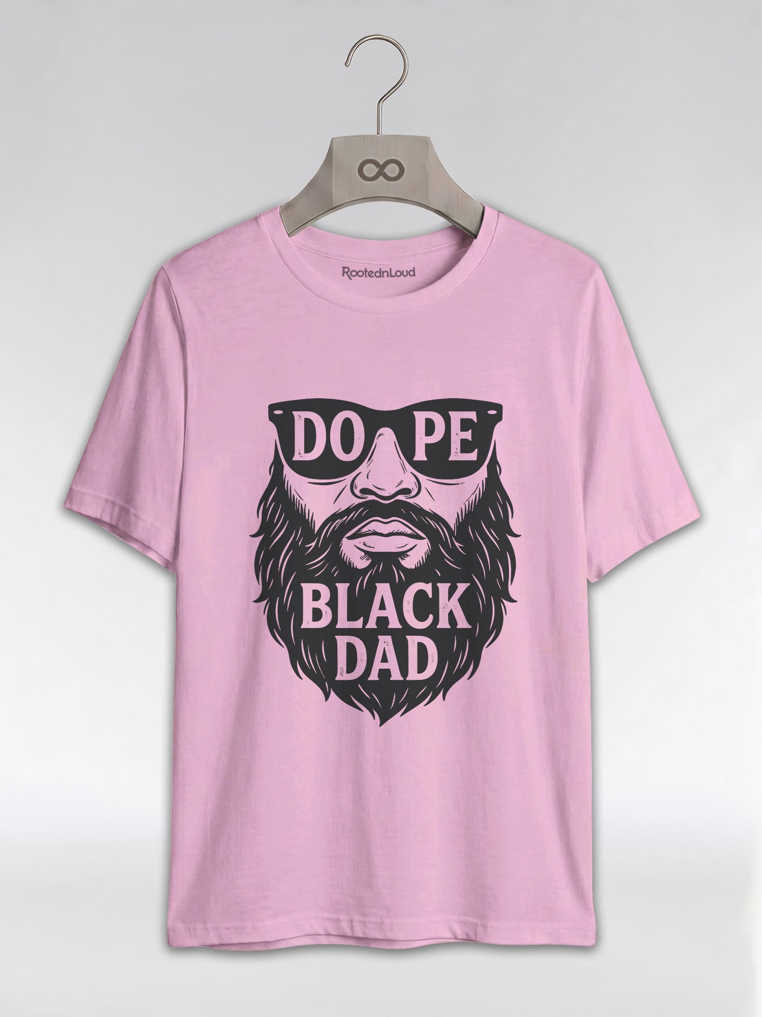 Dope Black Dad: The Bearded King Graphic T-Shirt - RootednLoud