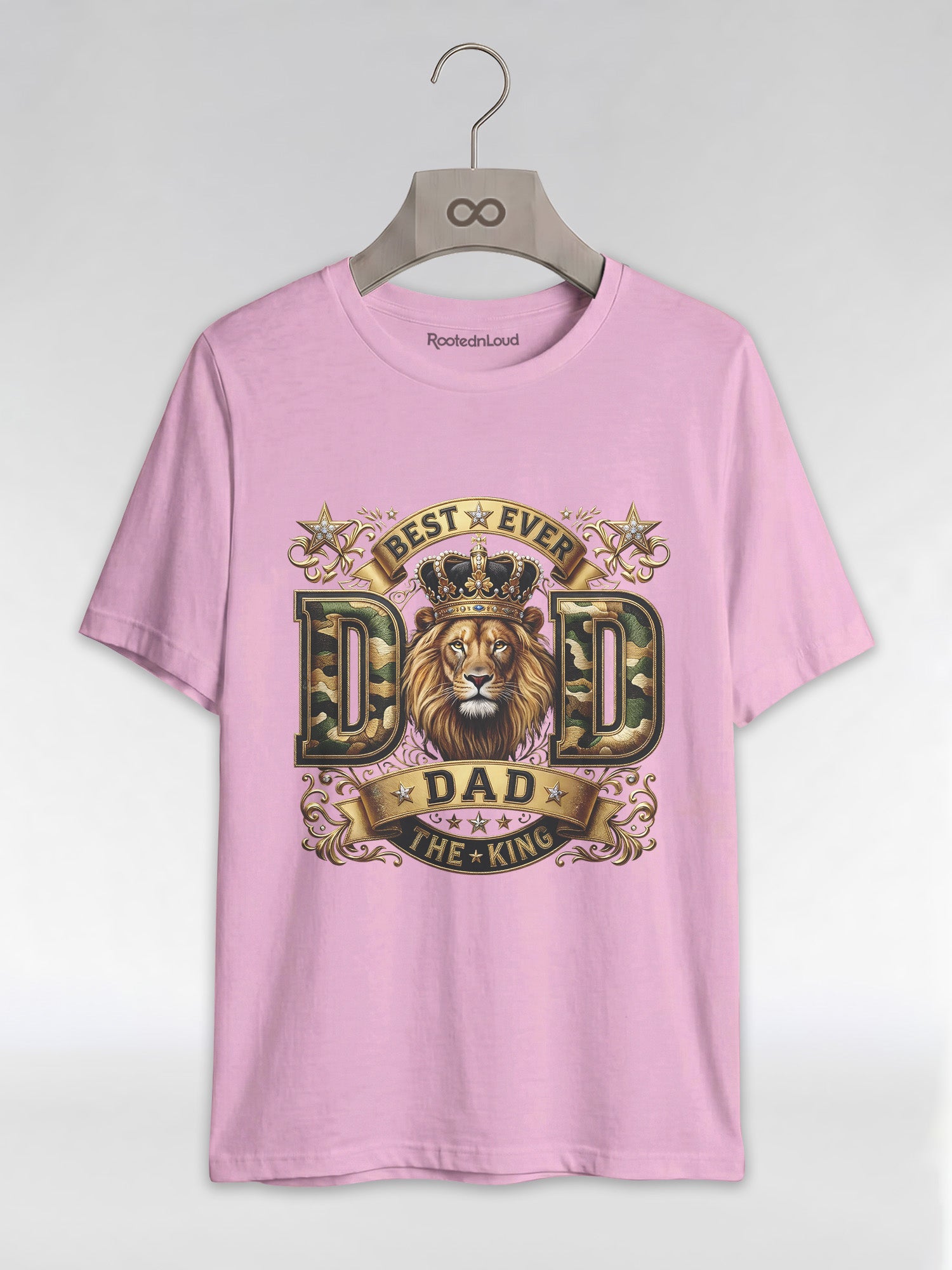 Best Ever Black Dad: Lion King Crown Graphic T-Shirt - RootednLoud