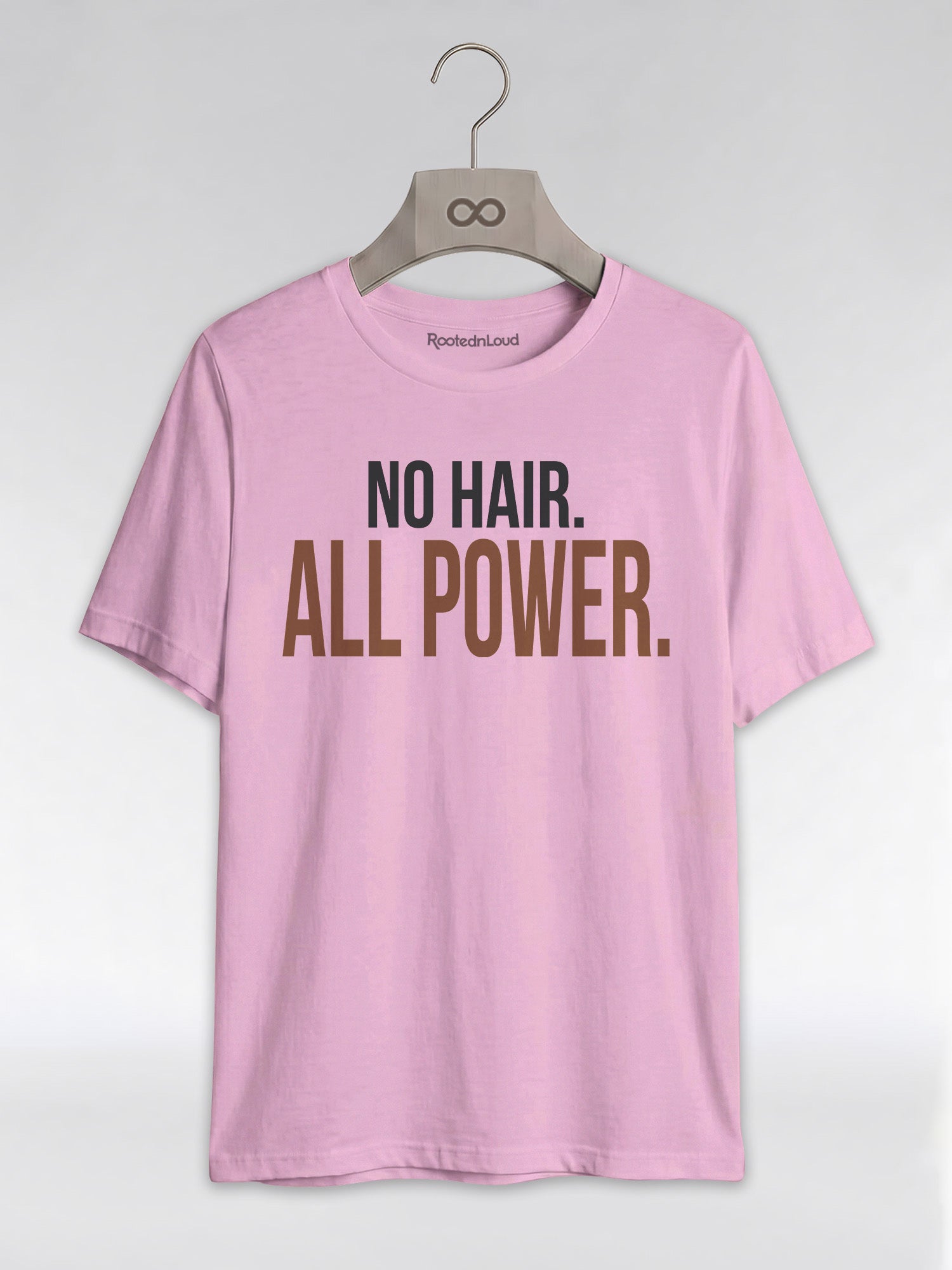 No Hair All Power T-Shirt: Bald Pride Empowerment Graphic T-Shirt - RootednLoud