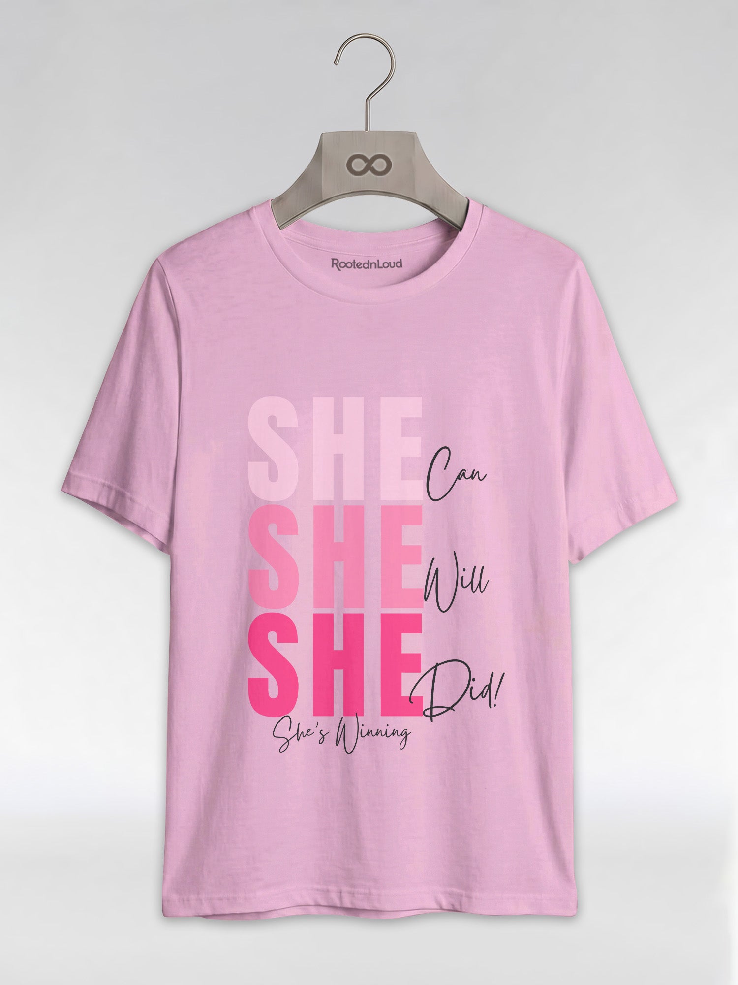 She Can, She Will, She Did: Black Girl Magic Winning Graphic T-Shirt - RootednLoud