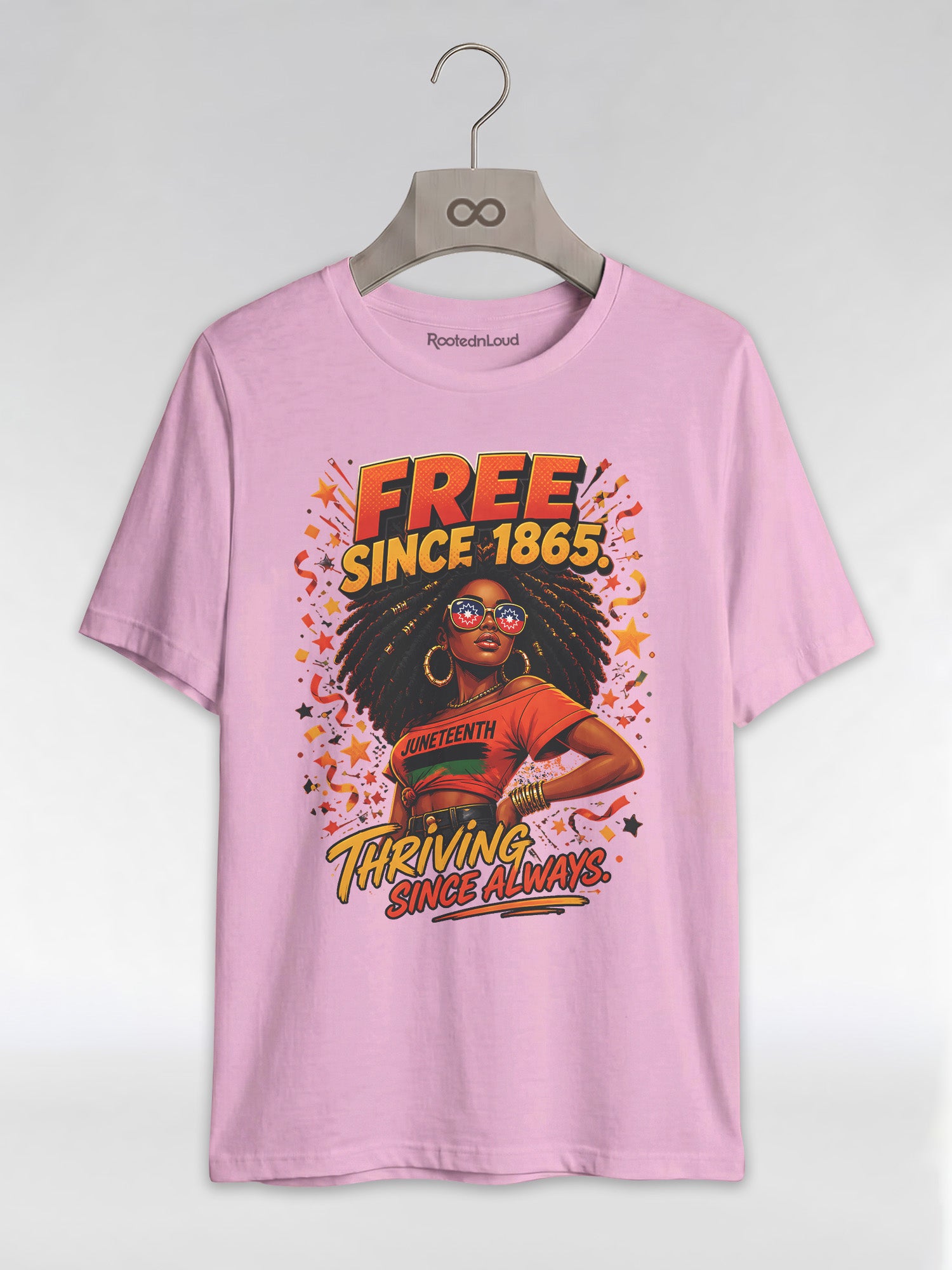Thriving Since Always: Free Since 1865 Juneteenth Graphic T-Shirt - RootednLoud