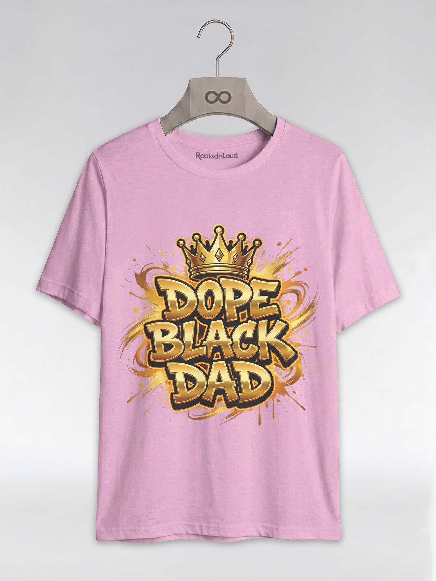 Dope Black Dad – Gold Graffiti King Edition Graphic T-Shirt - RootednLoud