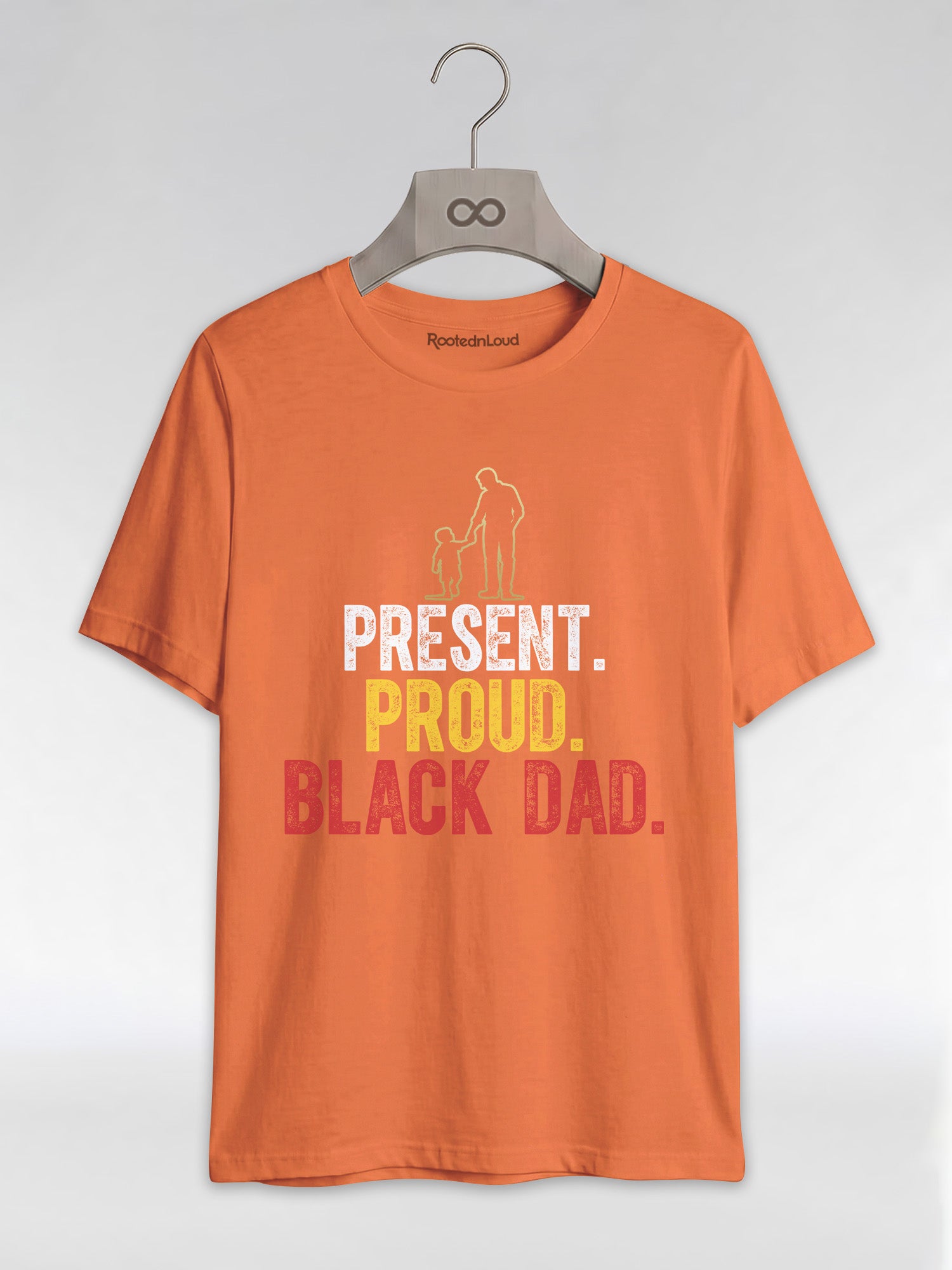 Present Proud Black Dad: The Active Father Graphic T-Shirt - RootednLoud