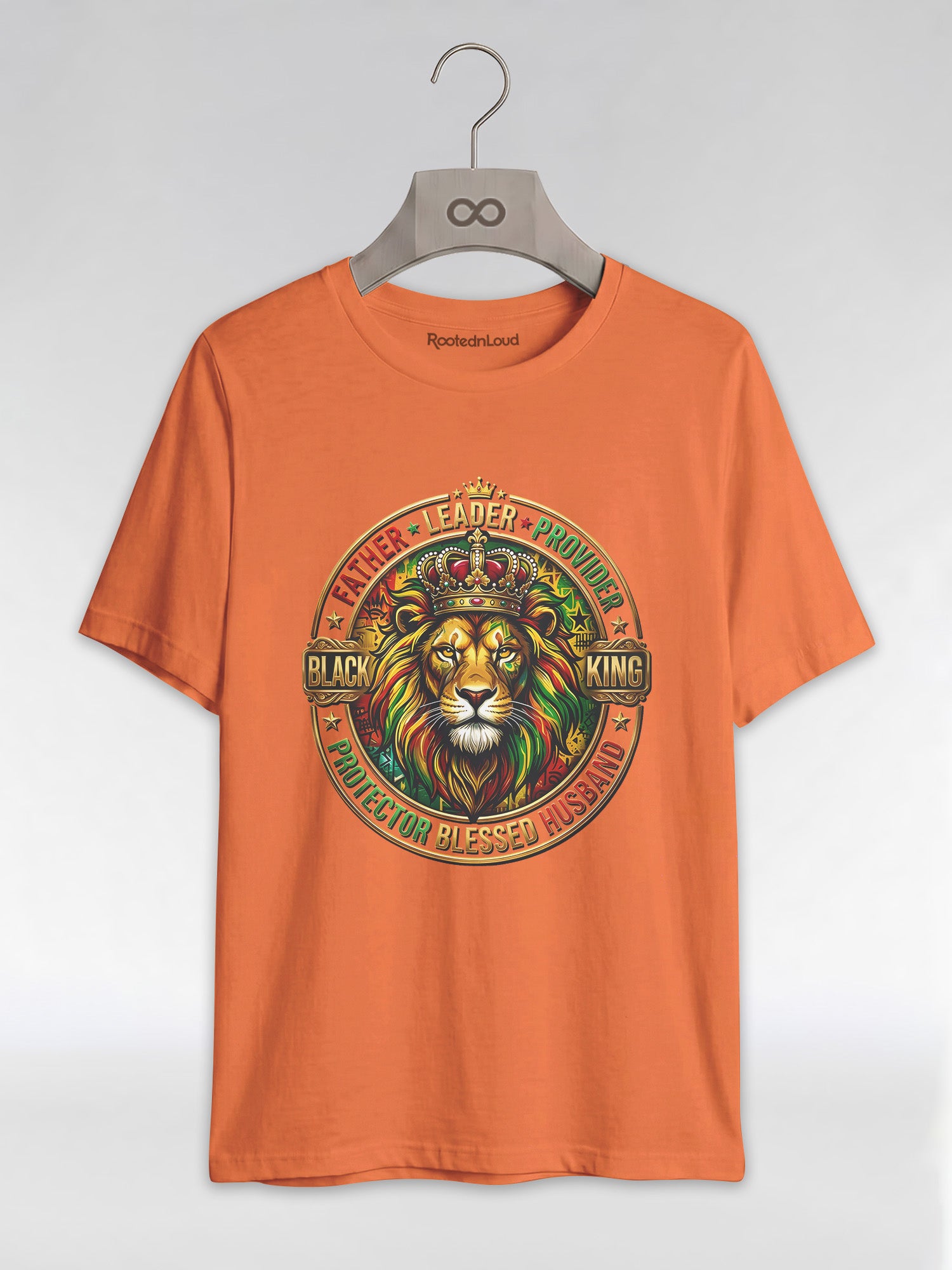 The Royal Patriarch: Proud Black Dad & Husband Graphic T-Shirt - RootednLoud
