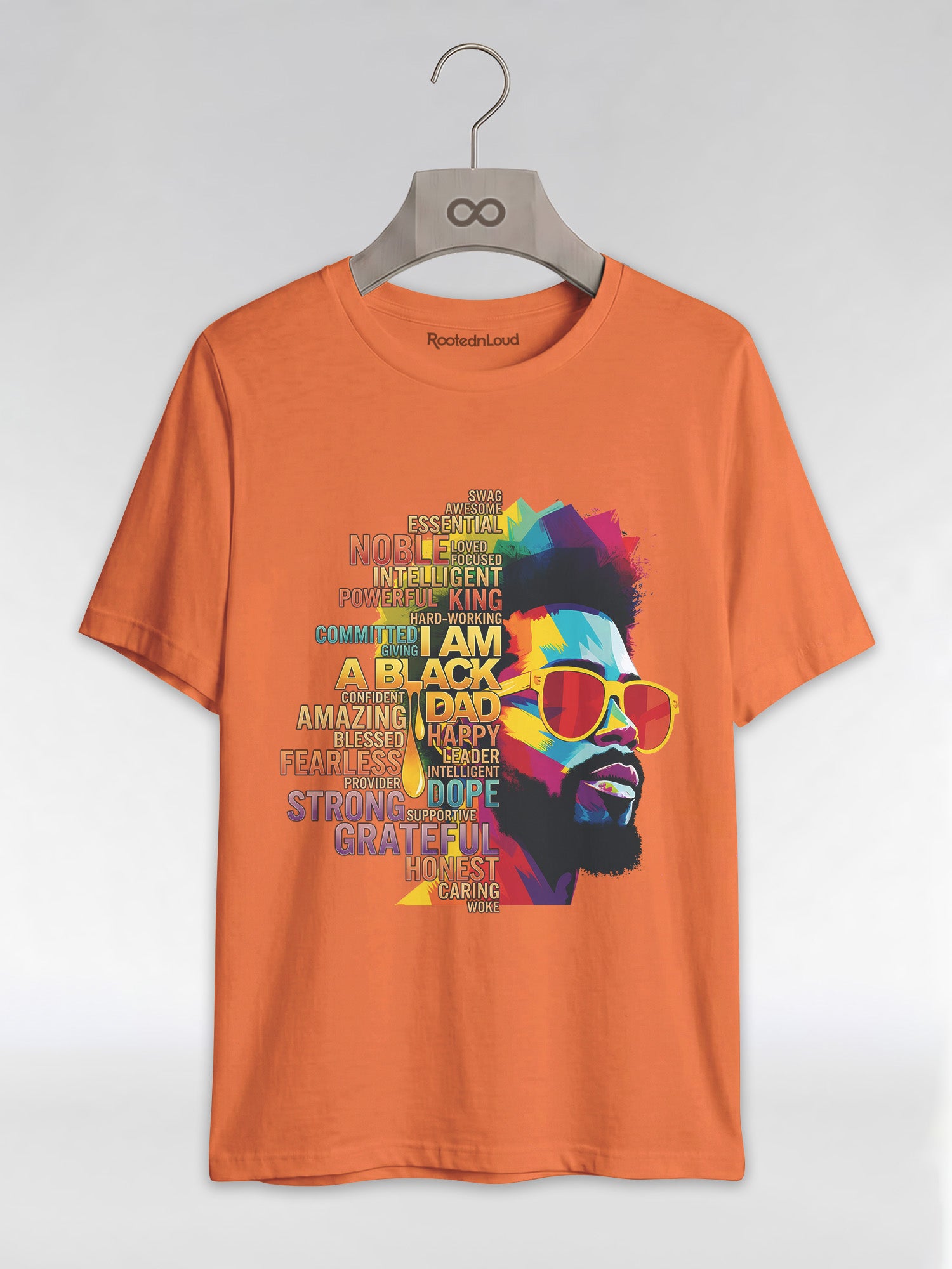 I Am A Black Dad: Colorful Pop Art Typography Graphic T-Shirt - RootednLoud