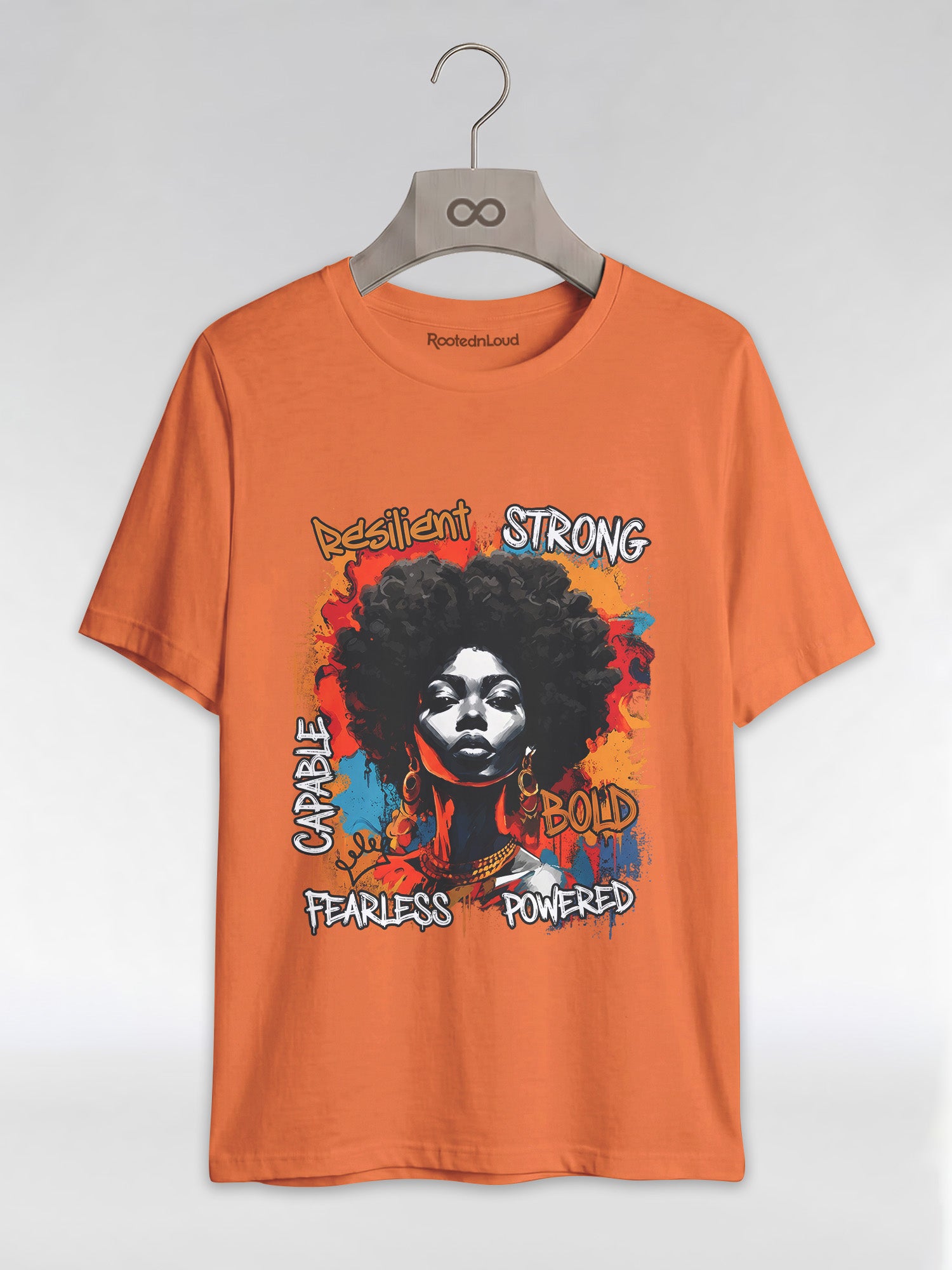 Fearless & Resilient: Urban Black Queen Graphic T-Shirt - RootednLoud