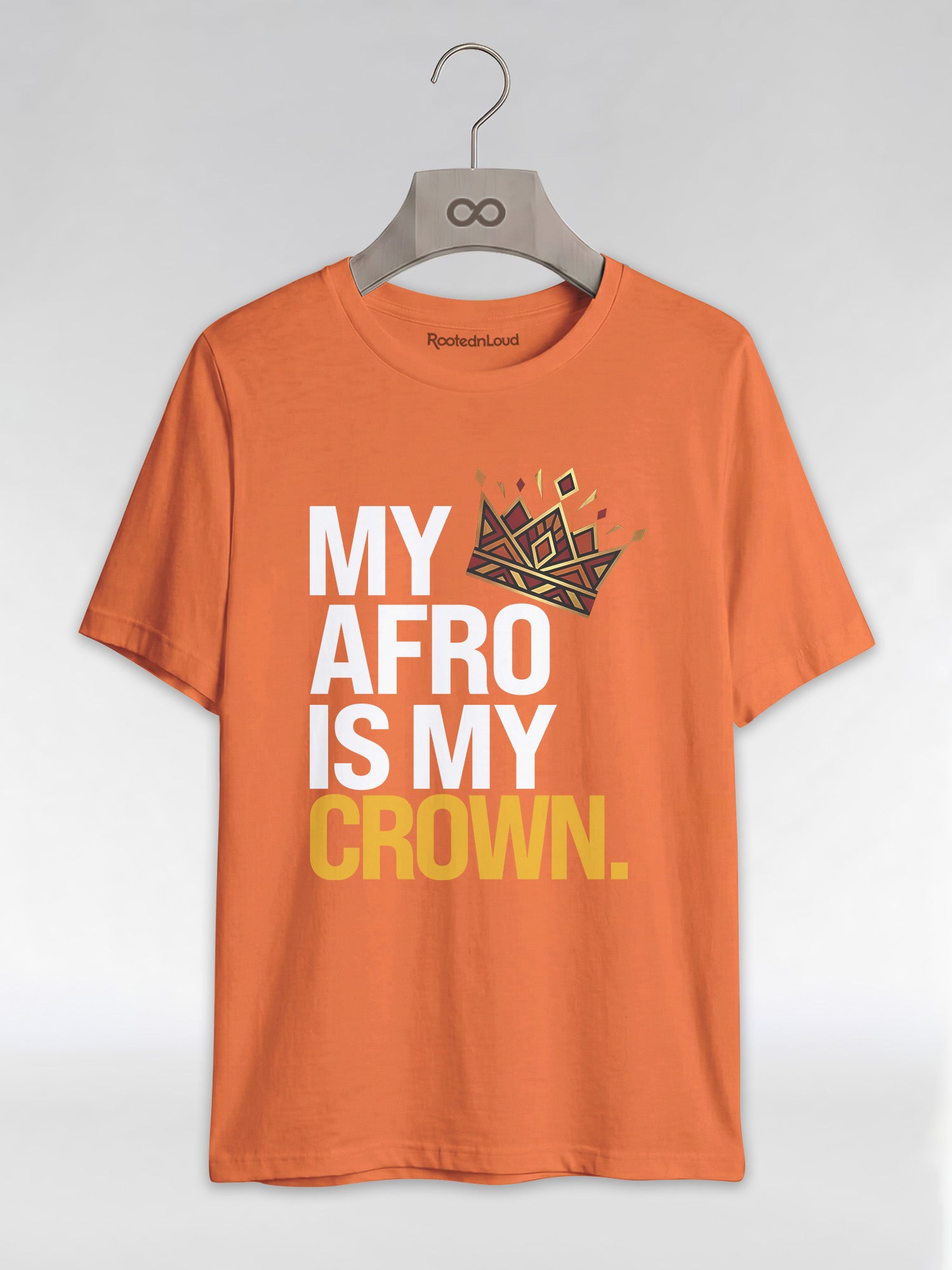 My Afro Is My Crown: Tribal Crown Black Queen Graphic T-Shirt - RootednLoud