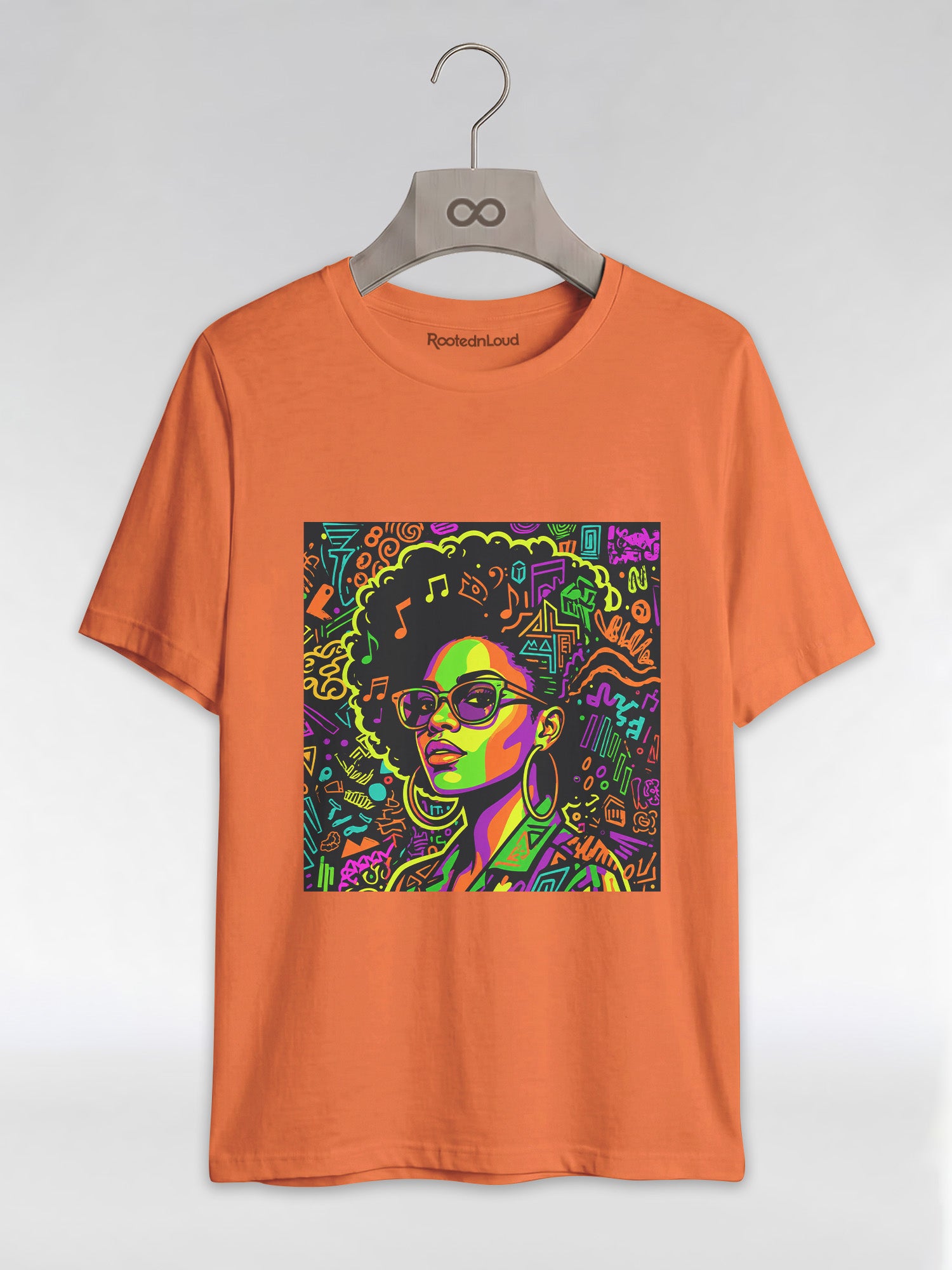 Black Girl Magic: Musical Neon Pop Art Graphic T-Shirt - RootednLoud