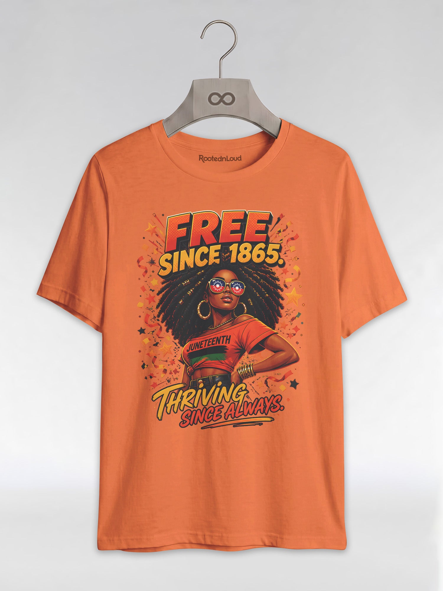 Thriving Since Always: Free Since 1865 Juneteenth Graphic T-Shirt - RootednLoud