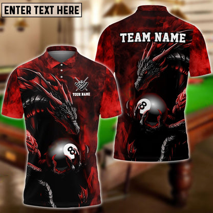 Frenzidea Billiards Ball 8 Aero Dragon Personalized Name, Team Name Unisex Shirt ( 4 Colors )