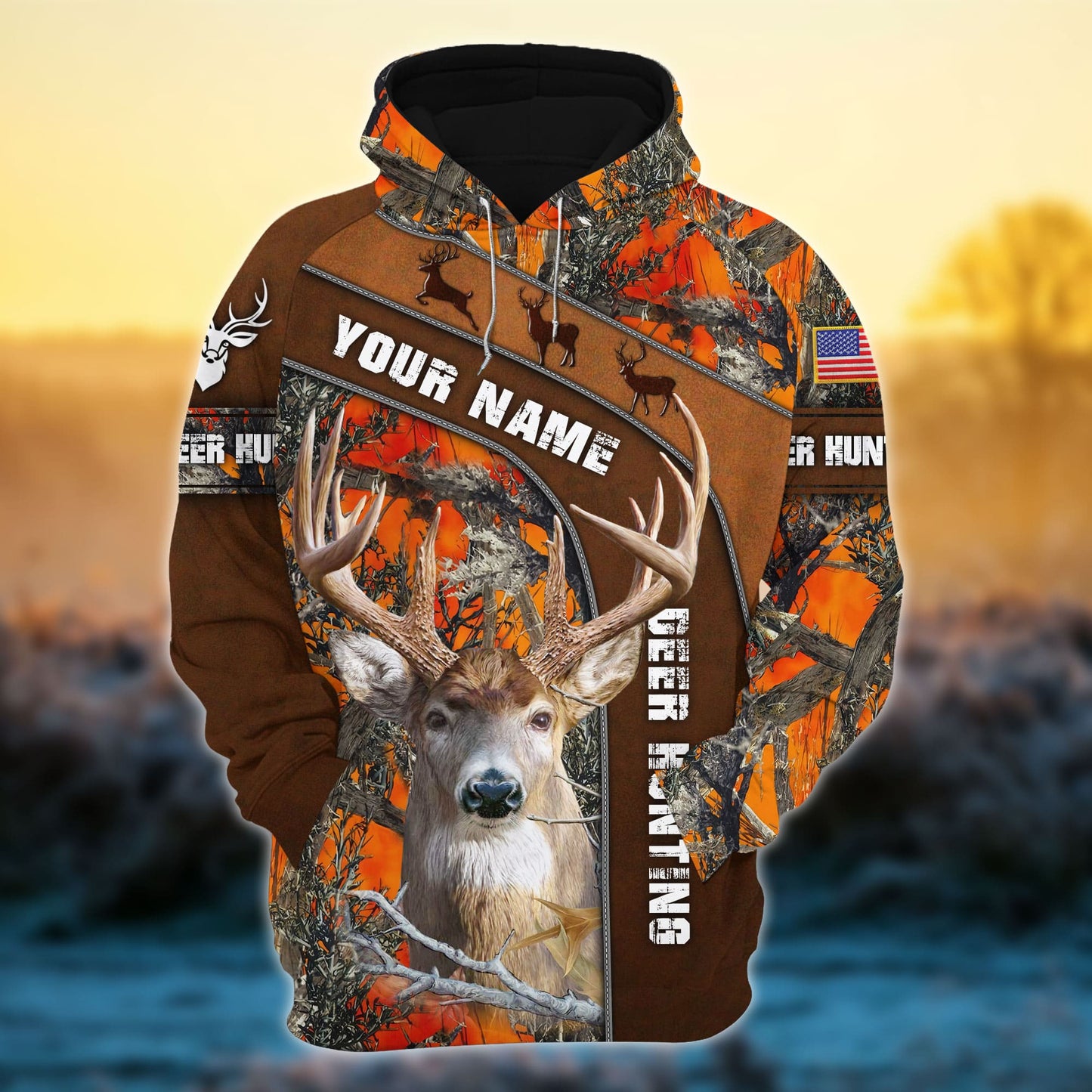 frenzidea The Best Deer Hunting 3D Hoodie (3 Colors)