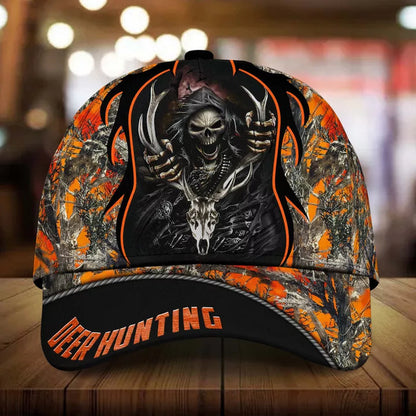 Frenzidea Cool Skull Deer Hunting Personalized Cap