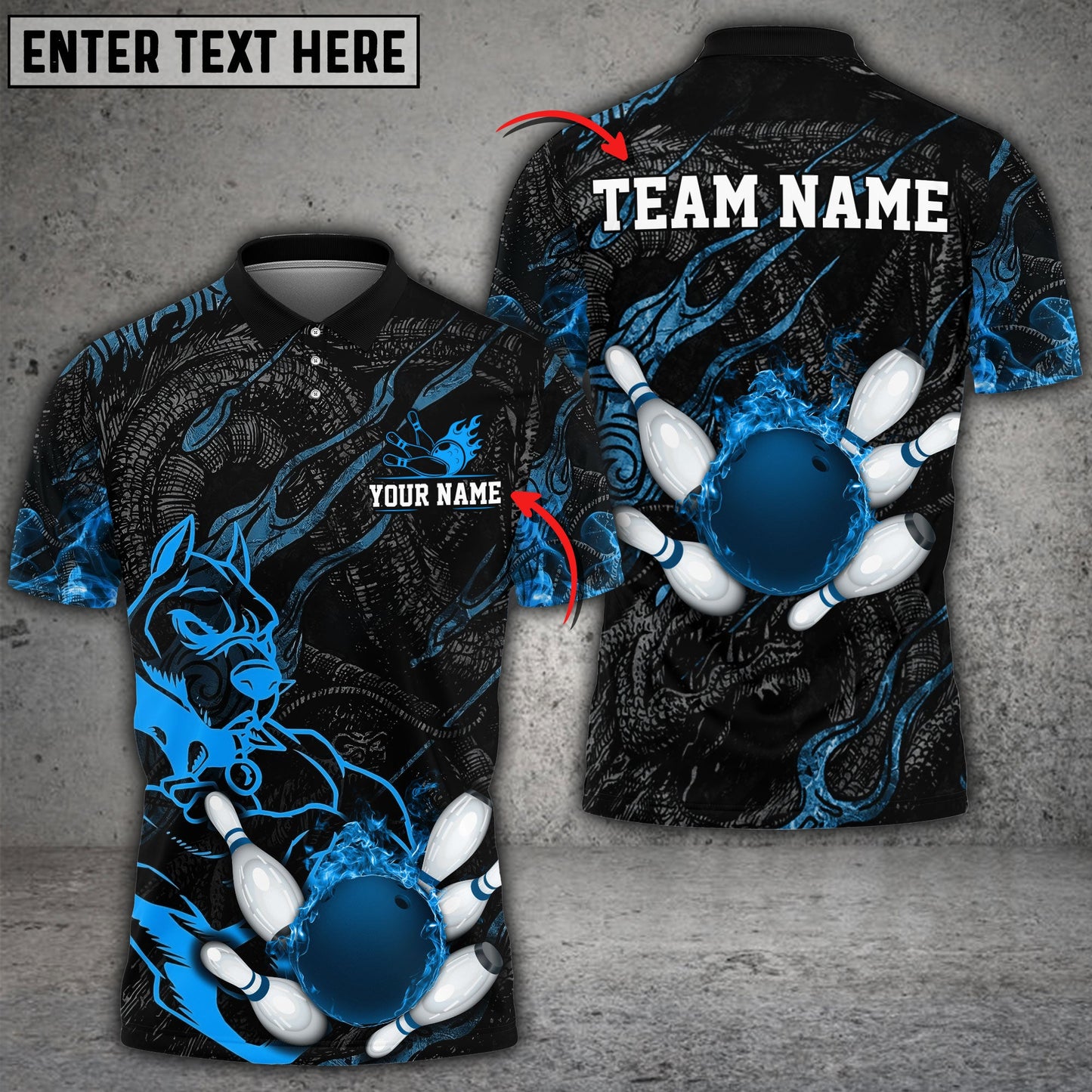 frenzidea Bowling And Pins Pitbull The Guardian Customized Name 3D Shirt (4 Colors)