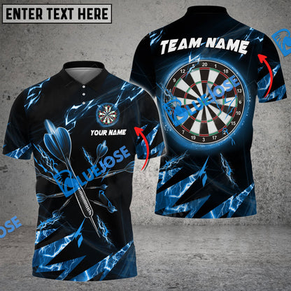 Frenzidea Darts Thunder Crack Personalized Name, Team Name 3D Shirt (4 Colors)