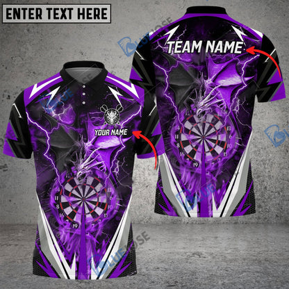 Frenzidea Darts Thunder Space Dragon Personalized Name, Team Name 3D Shirt (4 Colors)