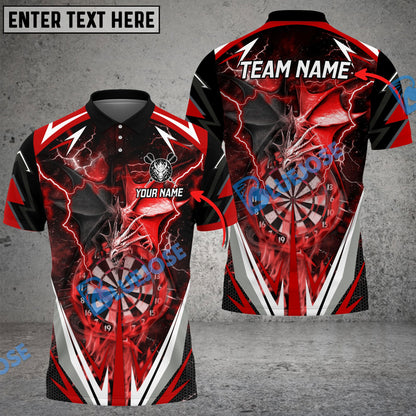 Frenzidea Darts Thunder Space Dragon Personalized Name, Team Name 3D Shirt (4 Colors)
