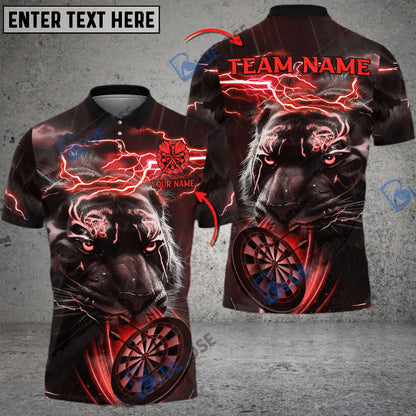 Frenzidea Darts Storm Tiger Personalized Name, Team Name 3D Shirt (4 Colors)