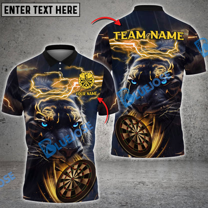 Frenzidea Darts Storm Tiger Personalized Name, Team Name 3D Shirt (4 Colors)
