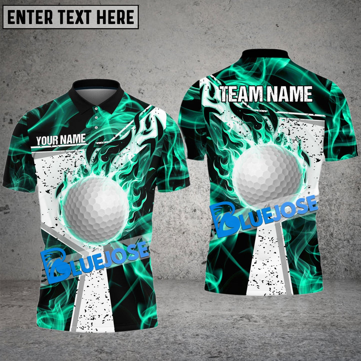 Frenzidea Golf Fire Destroys Darkness Customized Name, Team Name 3D Shirts (4 Colors)