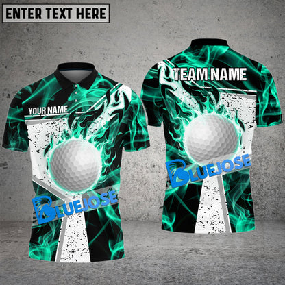 Frenzidea Golf Fire Destroys Darkness Customized Name, Team Name 3D Shirts (4 Colors)
