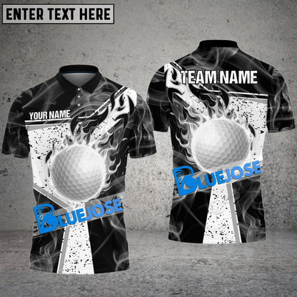 Frenzidea Golf Fire Destroys Darkness Customized Name, Team Name 3D Shirts (4 Colors)