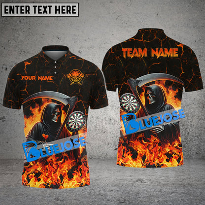 Frenzidea Darts Hell Reaper Personalized Name, Team Name 3D Shirt (4 Colors)
