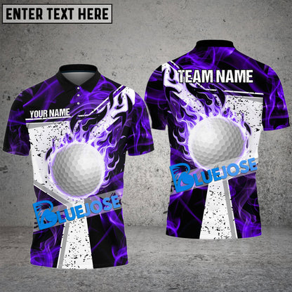 Frenzidea Golf Fire Destroys Darkness Customized Name, Team Name 3D Shirts (4 Colors)