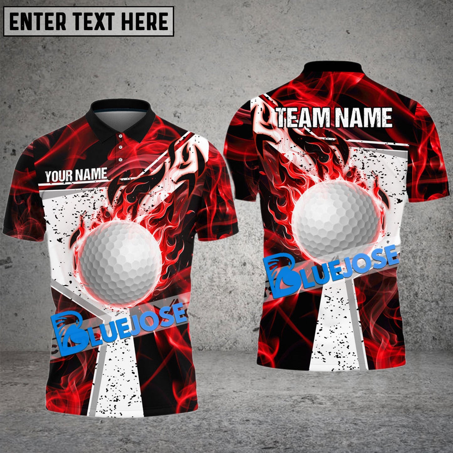 Frenzidea Golf Fire Destroys Darkness Customized Name, Team Name 3D Shirts (4 Colors)