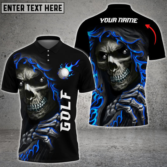 Frenzidea Golf Ball Skull Personalized Name, Team Name 3D Shirt