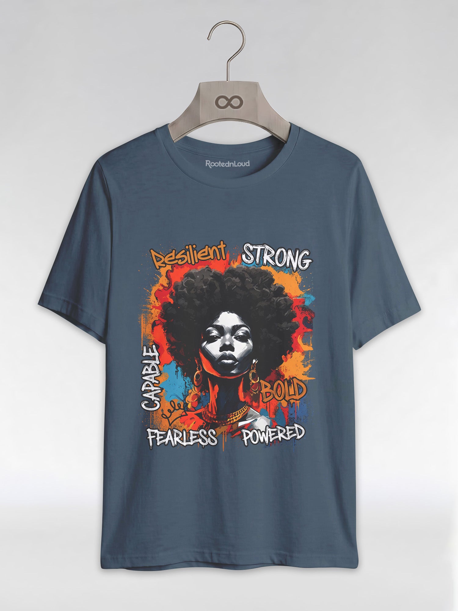 Fearless & Resilient: Urban Black Queen Graphic T-Shirt - RootednLoud
