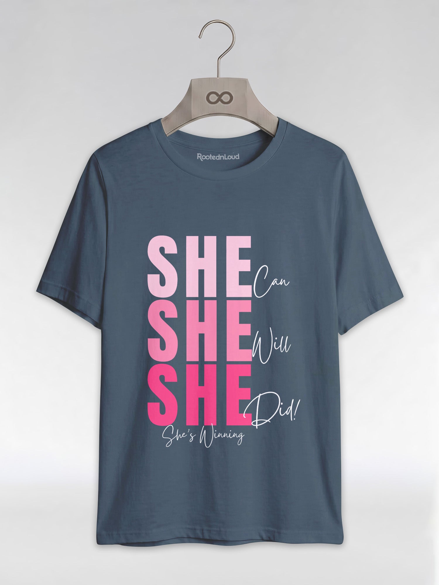 She Can, She Will, She Did: Black Girl Magic Winning Graphic T-Shirt - RootednLoud