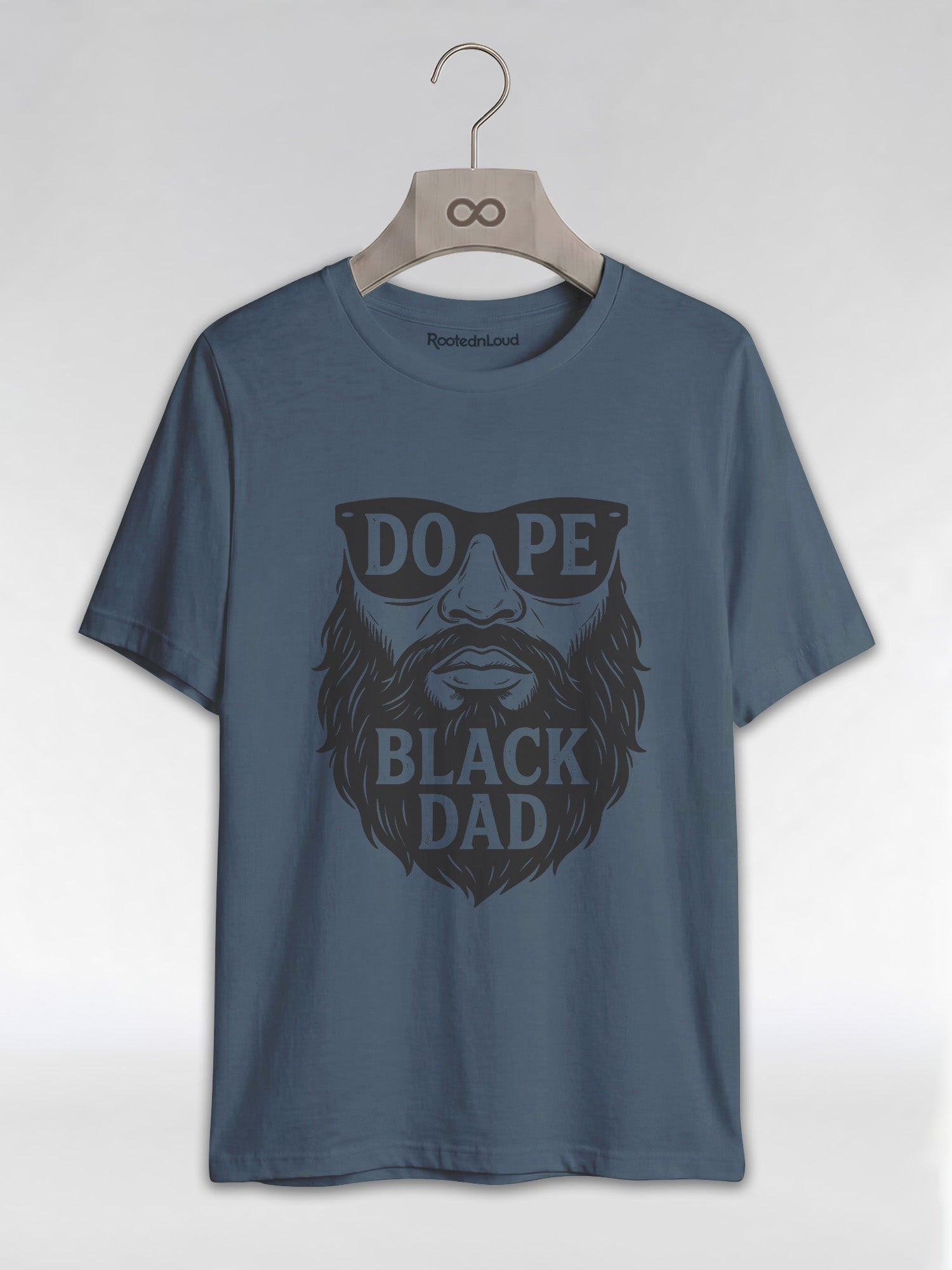 Dope Black Dad: The Bearded King Graphic T-Shirt - RootednLoud