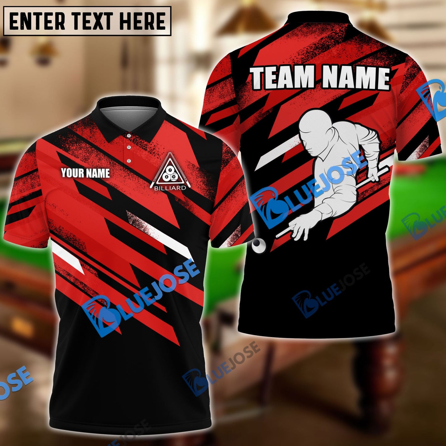 Frenzidea Billiards Pro Player Personalized Name, Team Name Unisex Shirt ( 4 Colors )