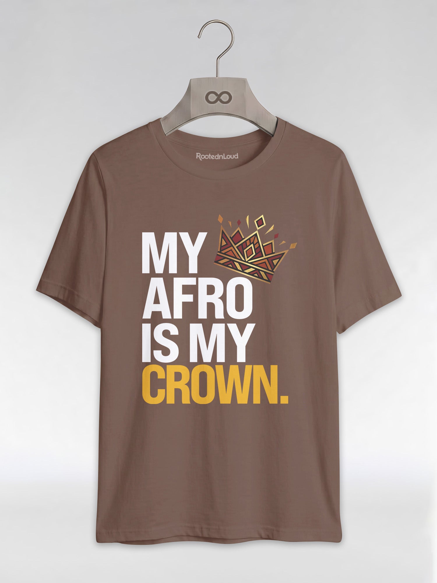 My Afro Is My Crown: Tribal Crown Black Queen Graphic T-Shirt - RootednLoud