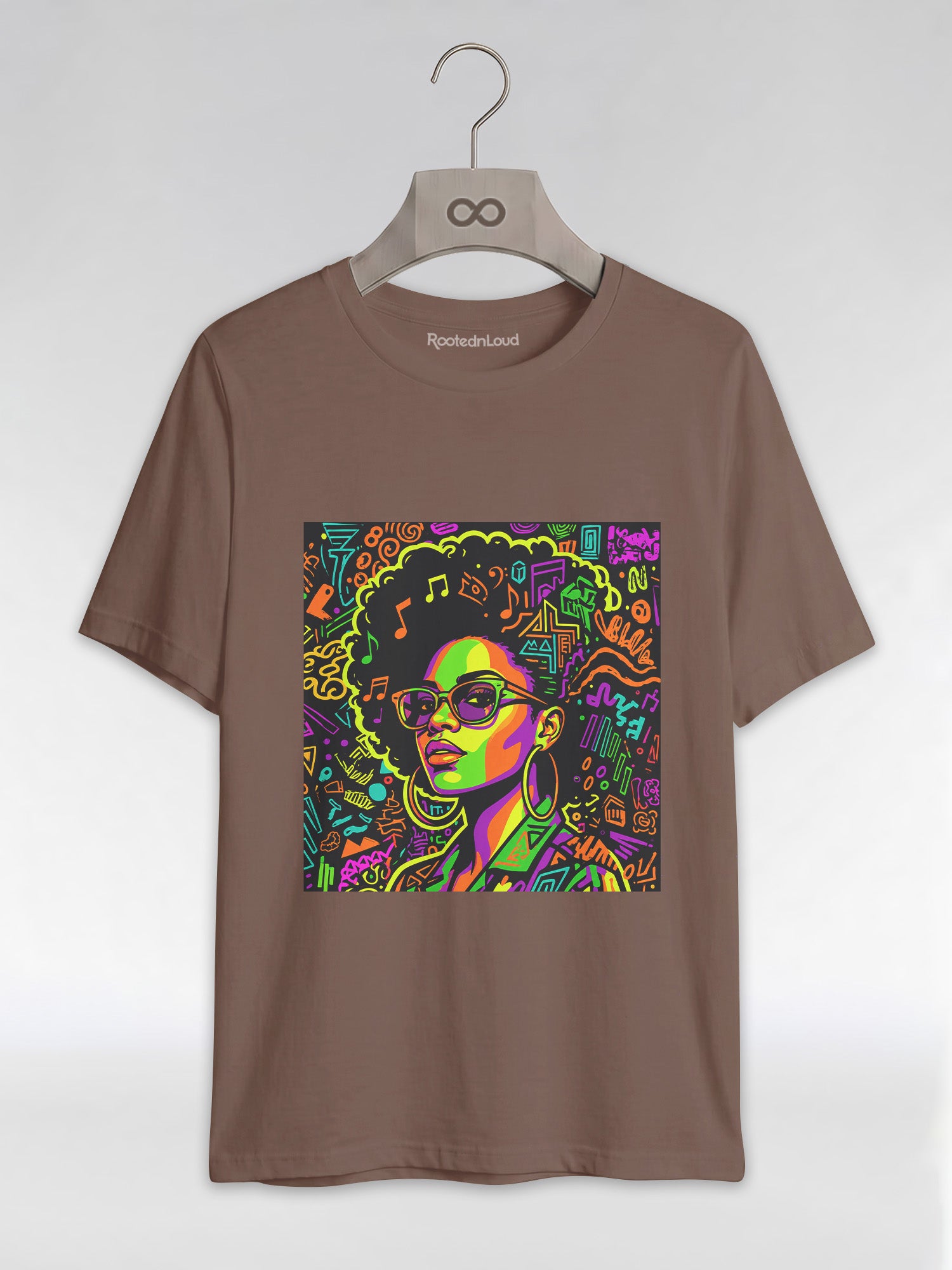Black Girl Magic: Musical Neon Pop Art Graphic T-Shirt - RootednLoud