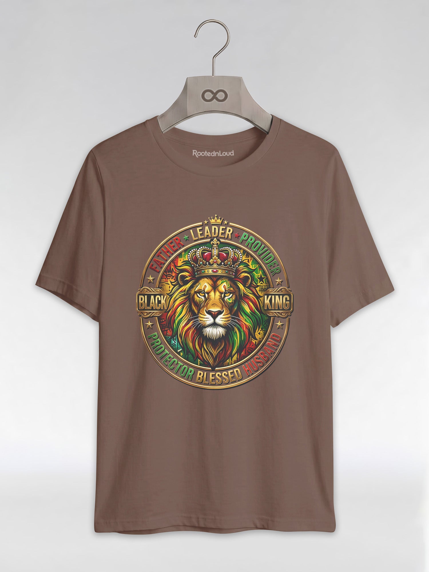 The Royal Patriarch: Proud Black Dad & Husband Graphic T-Shirt - RootednLoud