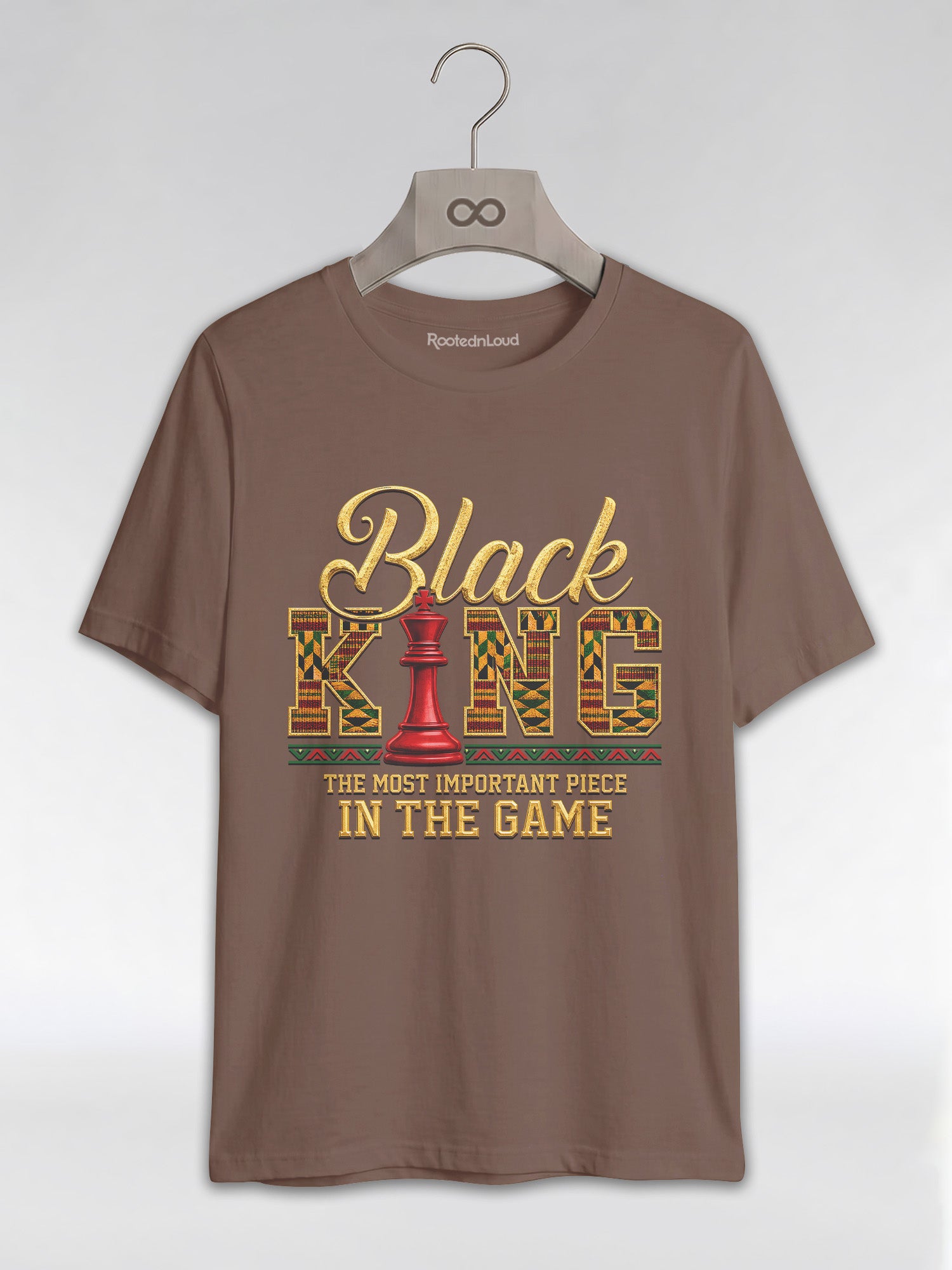 Black King Dad: The Most Important Piece In The Game Graphic T-Shirt - RootednLoud