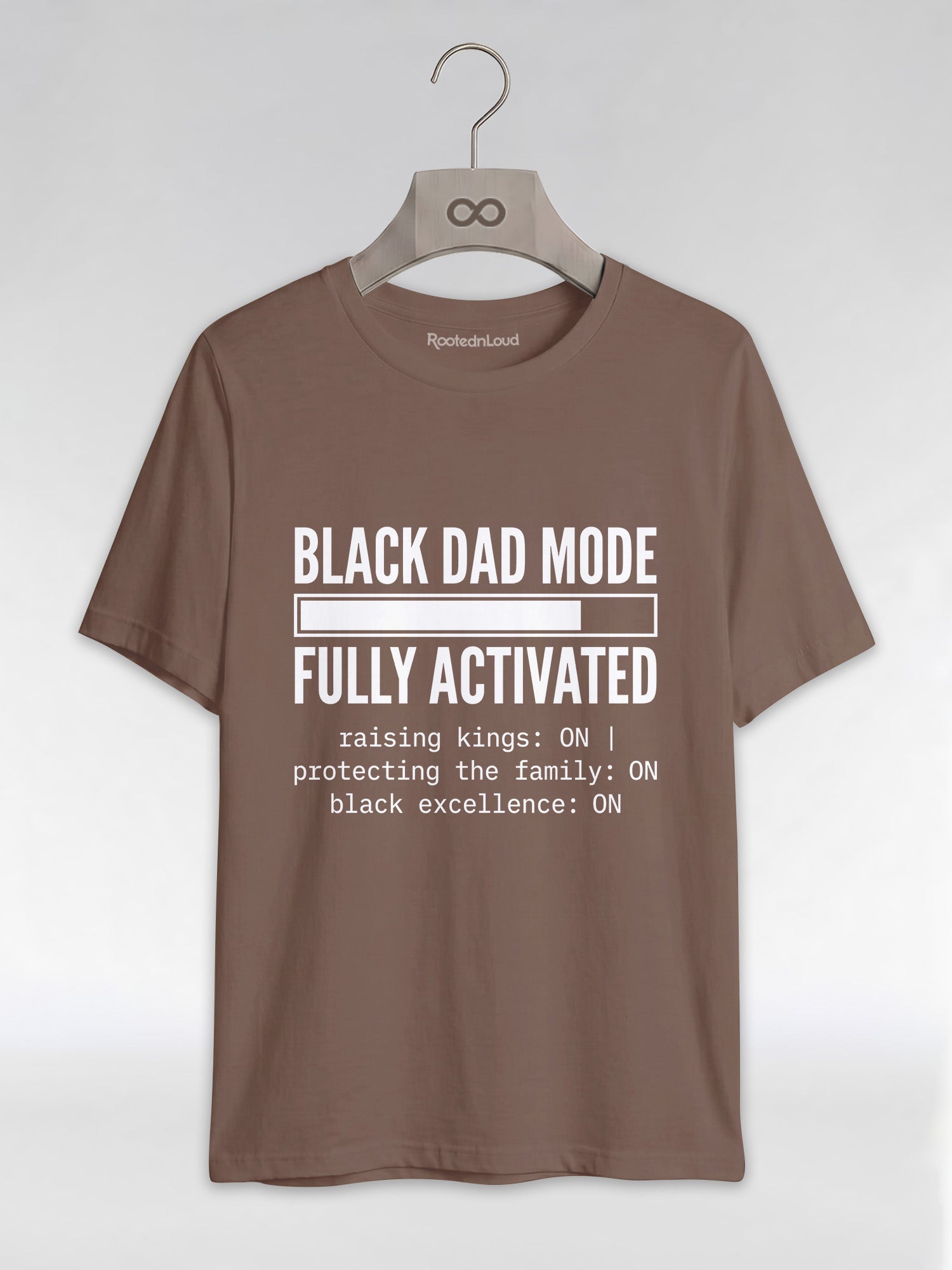 Black Dad Mode: Fully Activated Graphic T-Shirt - RootednLoud