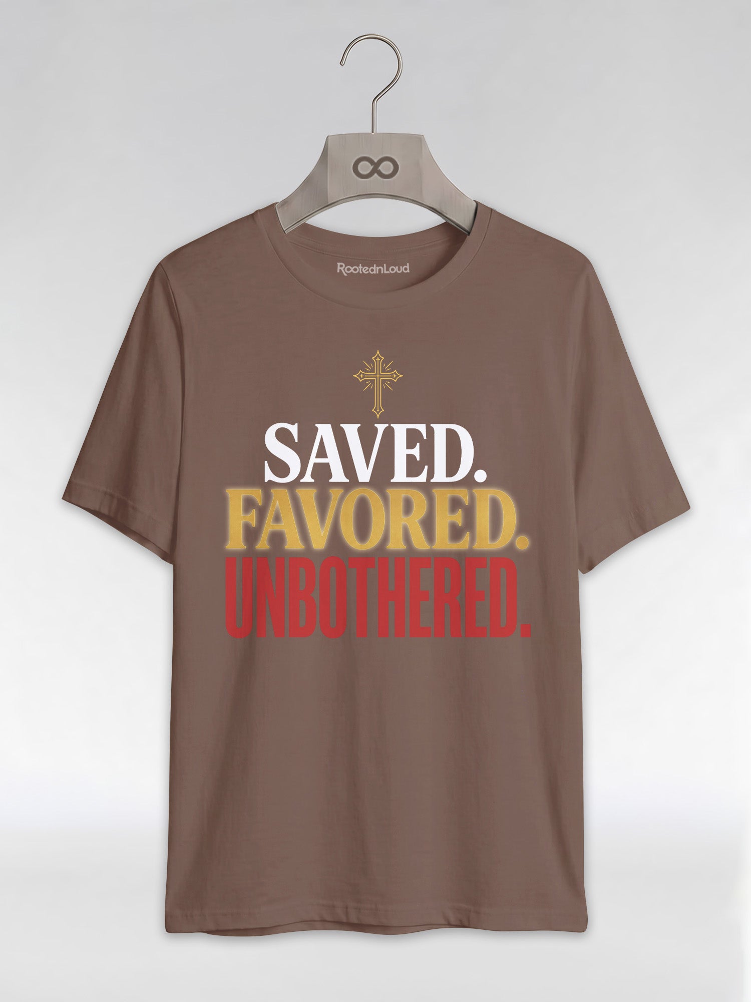 Saved Favored Unbothered T-Shirt: Christian Faith Graphic T-Shirt - RootednLoud