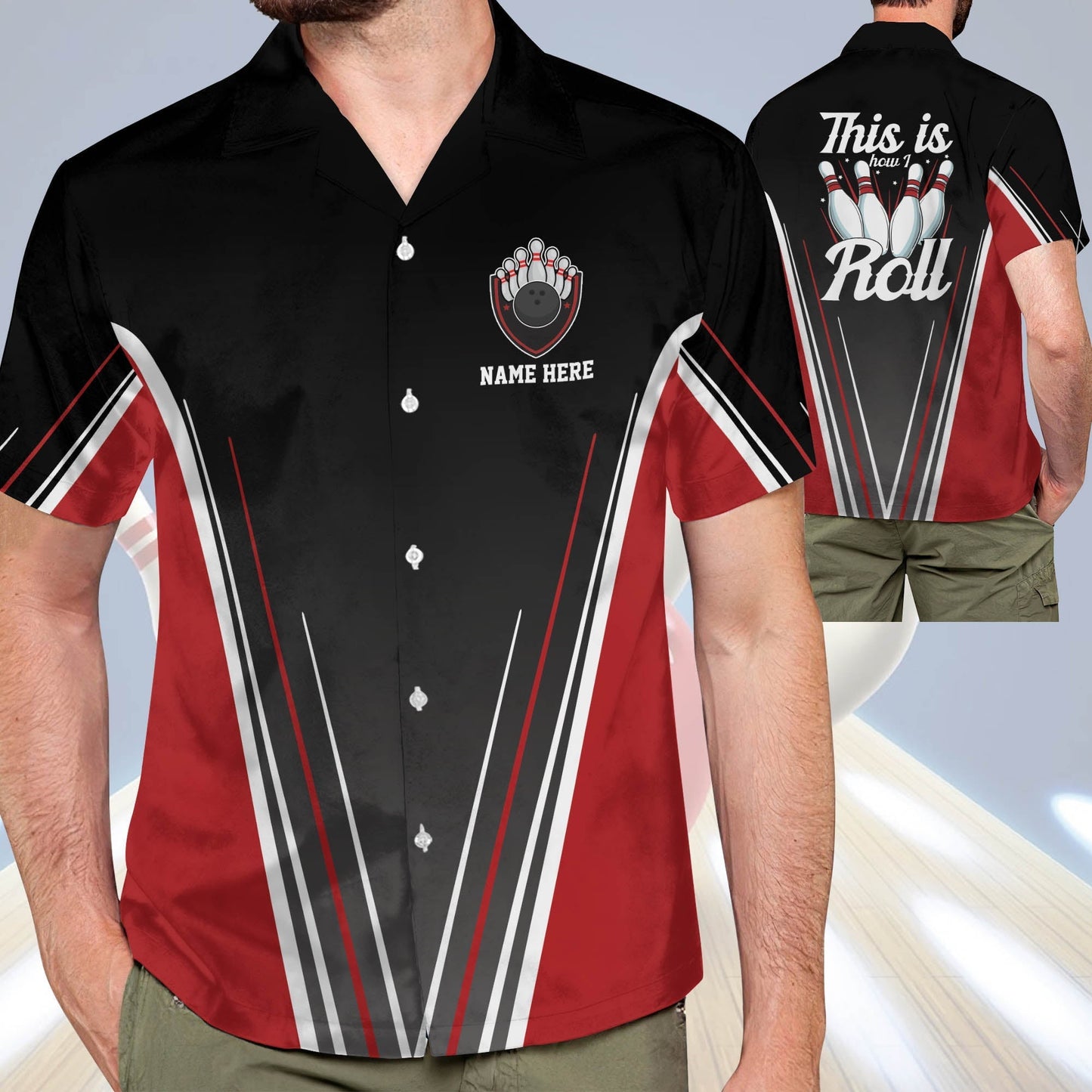 Frenzideas This is How I Roll Bowling Personalized Name Hawaiian Shirts