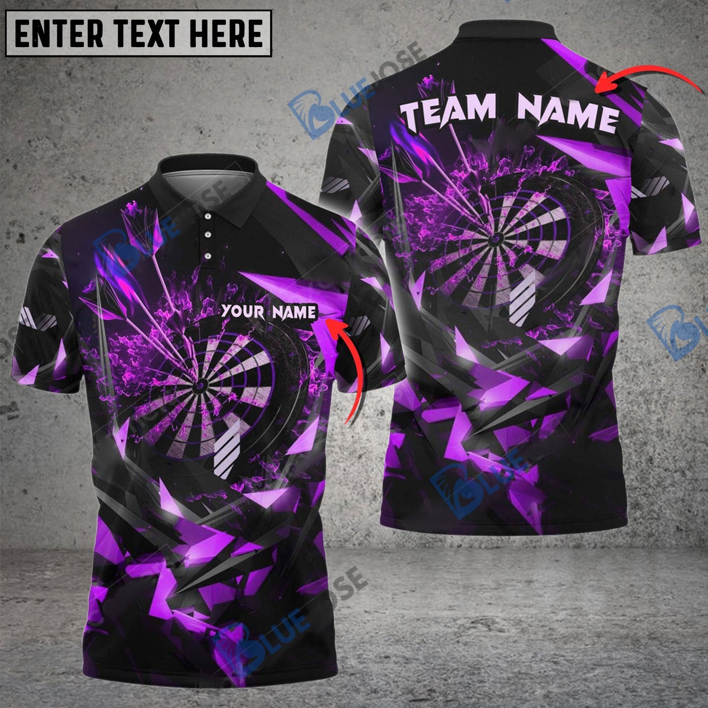 Frenzidea Thunder Rising Darts Personalized Name, Team Name 3D Shirt (6 Colors)