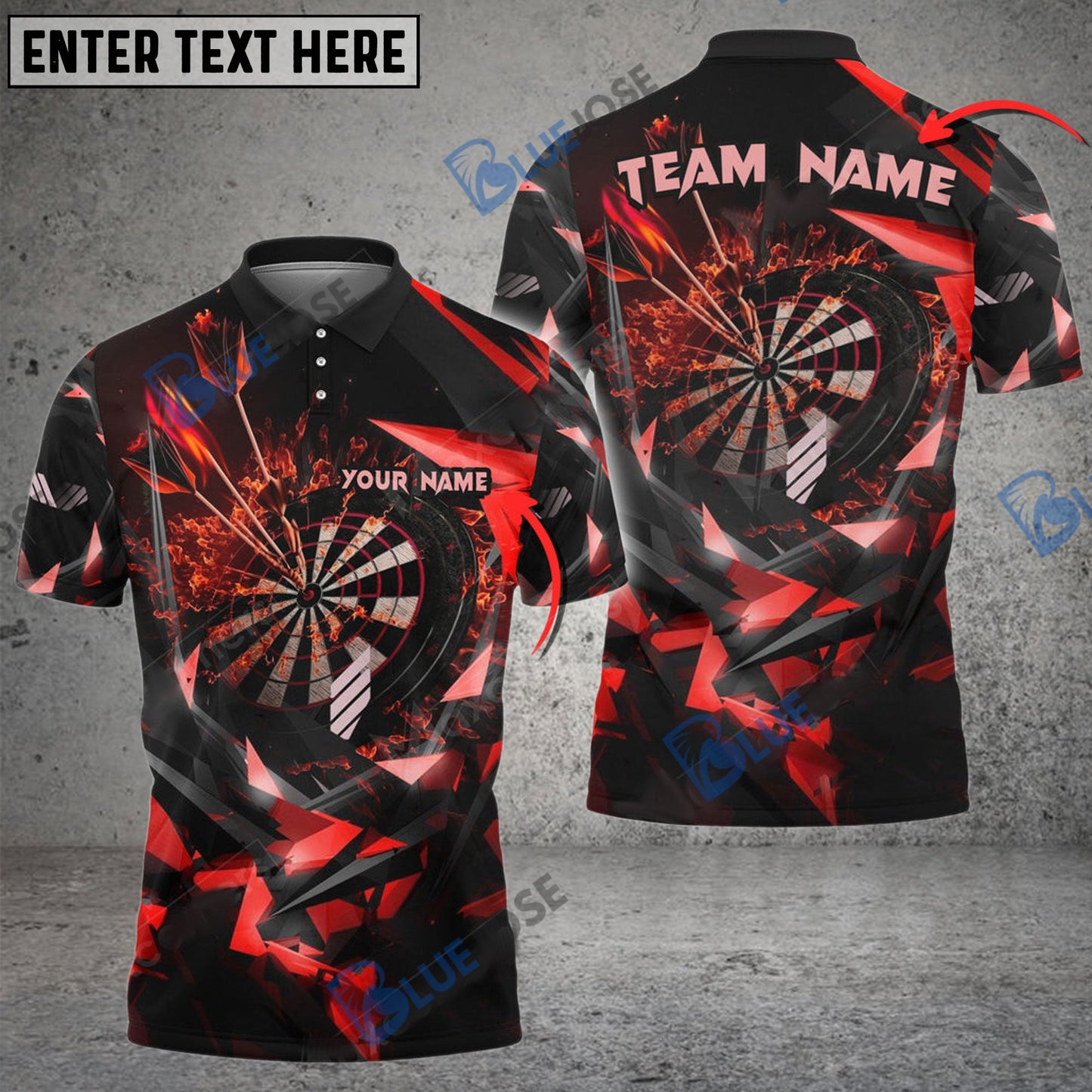 Frenzidea Thunder Rising Darts Personalized Name, Team Name 3D Shirt (6 Colors)